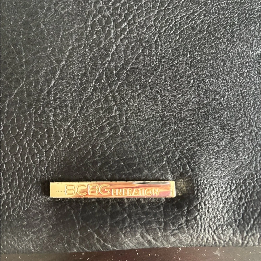 BCBGeneration Metallic Beaded Clutch
